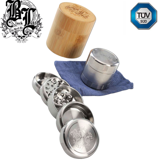 Grinder, Black Leaf®, Edelstahl Deluxe, 5-teilig, 59mm