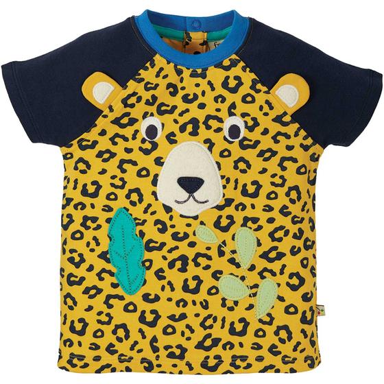 Frugi Raglan T-Shirt Leopard Spot