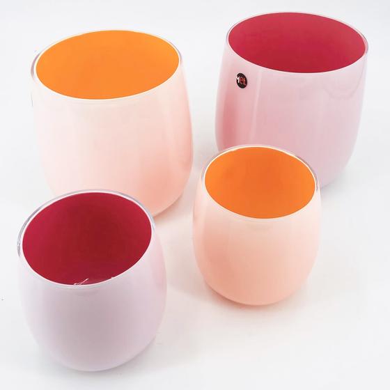 Mel Vase "Happy Spring" mittel koralle
