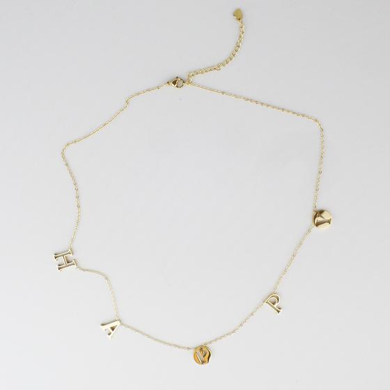 goldmarie Kette HAPPY Stahl vergoldet 