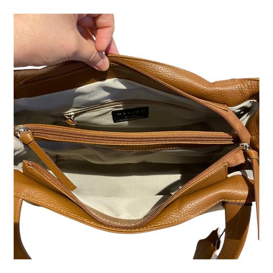 Maxima Arbeitstasche Schultertasche, cuoio, cognac