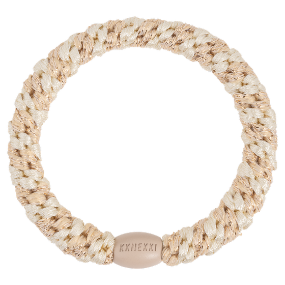 Kknekki Haargummi Mix Ivory Beige Glitter Stripe