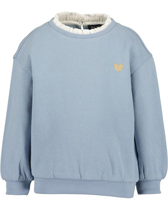 Sweatshirt "Glitzerherz", Biobaumwolle, GOTS-zertifiziert, mittelblau