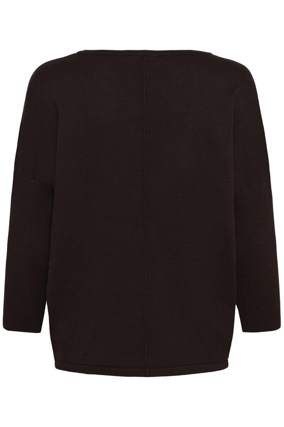 SAINT TROPEZ MilaSZ R-Neck Pullover 30500003 - schoko-braun