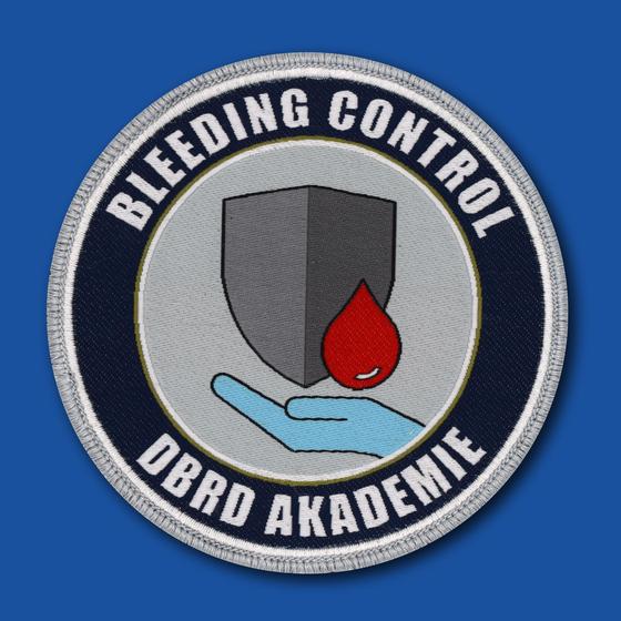 Bleeding-Control-Patch mit Klettrücken und Kettelrand