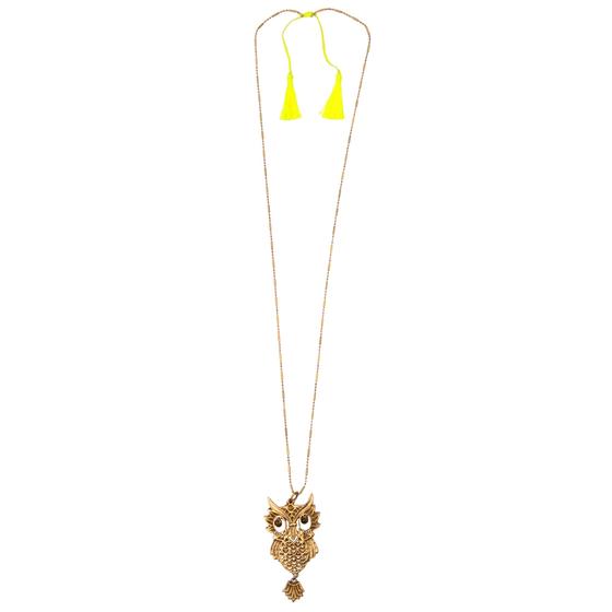 goldmarie Kette Eule Messing
