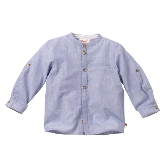 People wear Organic Hemd Blau Mélange