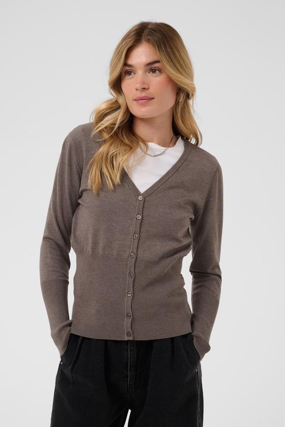 SAINT TROPEZ MilaSZ Slim Cardigan 30515401 - braun melange