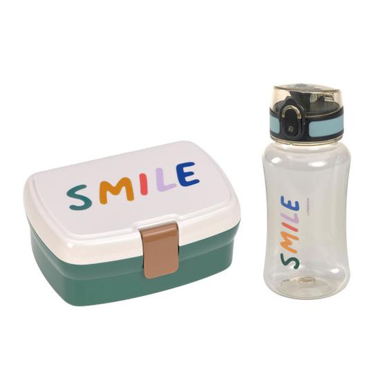 Lässig Brotdose & Trinkflasche Set Lunch Set, Little Gang, Smile Milky 