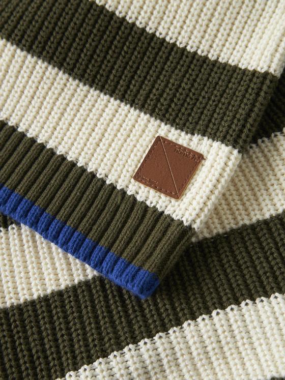 Name It Strickpullover Blockstreifen Olive Night