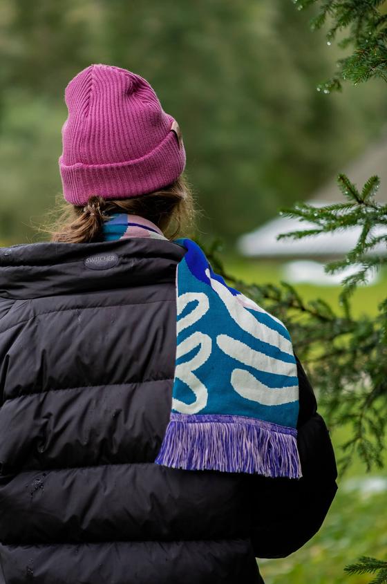 Hat warm thick, violet 100% Biobaumwolle