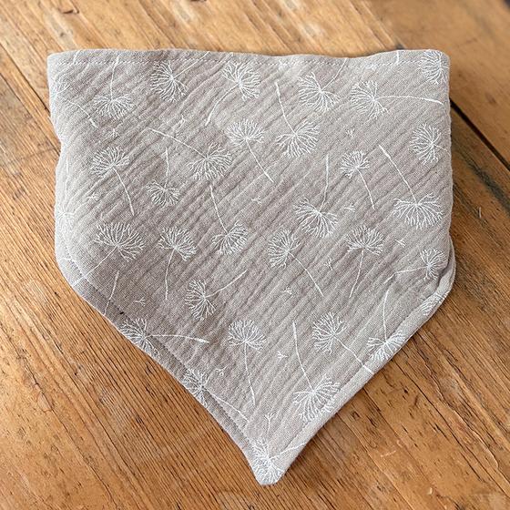 Musselinhalstuch Pusteblume beige OHNE Scrunchie