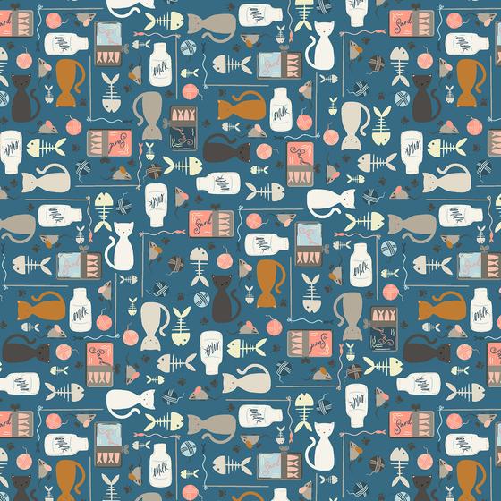 Kitty Cats Cotton & Steel Stoff Japan