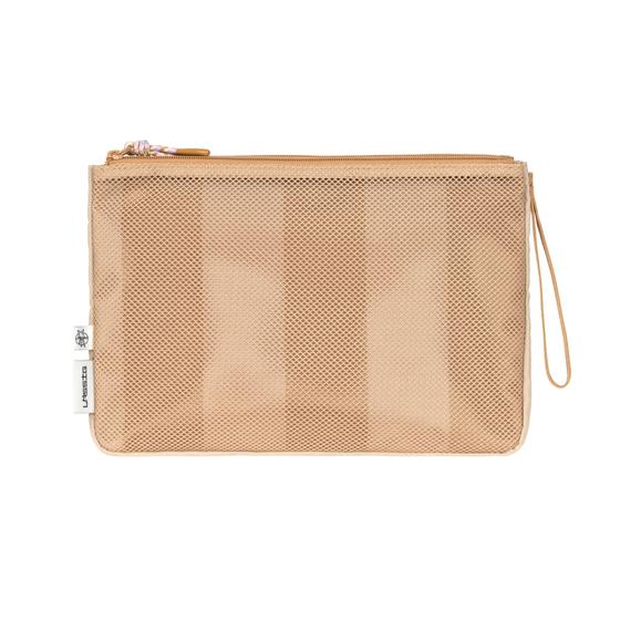 Lässig Windeltasche Clutch Kamel Beige