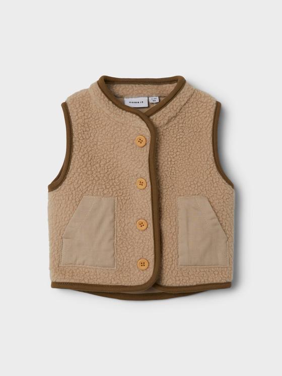 Name It Fleece Weste Oxford Tan