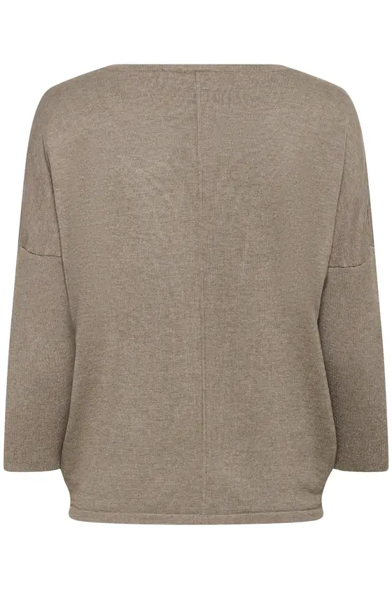 SAINT TROPEZ MilaSZ R-Neck Pullover 30500003 - beige-braun melange
