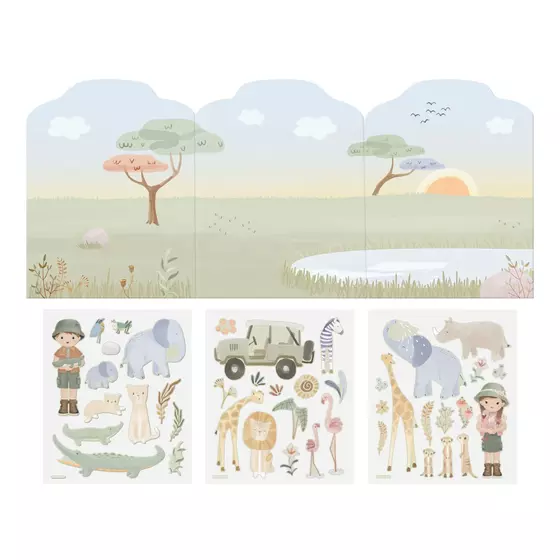 Little Dutch Stickerbuch Safari Friends Jim und Rosa