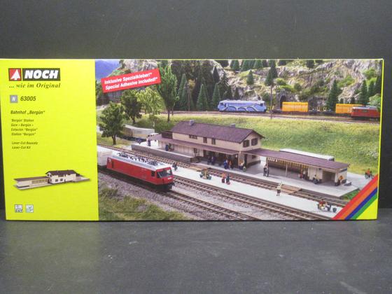 Noch 63005 Bahnhof Bergün Schweiz Laser Cut Bausatz Spur N OVP