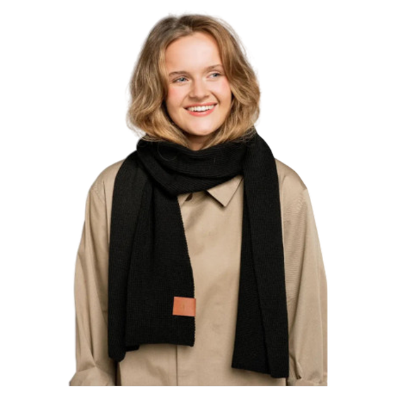 Schal Schwarz Organic Cotton von Kabak