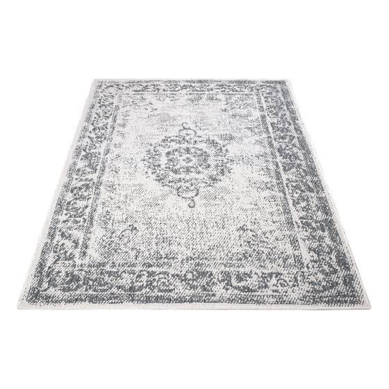 DUO Rug wendbarer Teppich silber grau