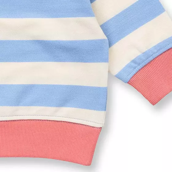 Sense Organics Sweatshirt Siam Hyacinth Stripes