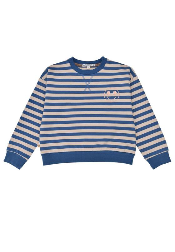 Sweatshirt "Smiley", Baumwolle, angeraut, blue