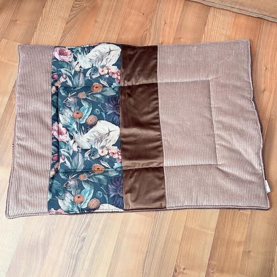 Kuscheldecke Blumen 60 x 80 cm