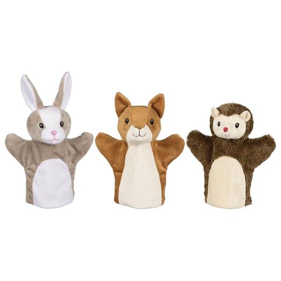 Goki Handpuppe Eichhörnchen Hase Igel