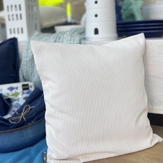Pad Kissenhülle 40x40 CASUAL Cord, weiss