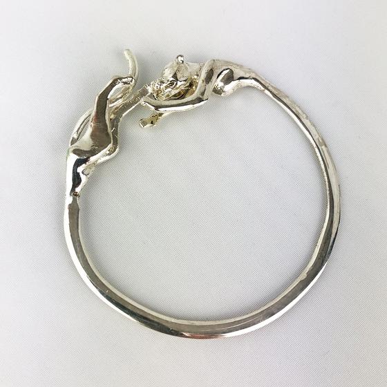 goldmarie Armreif PANTHER Messing versilbert 