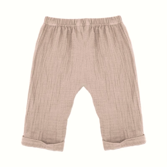Musselin-Hose, Biobaumwolle, GOTS-zertifiziert, beige