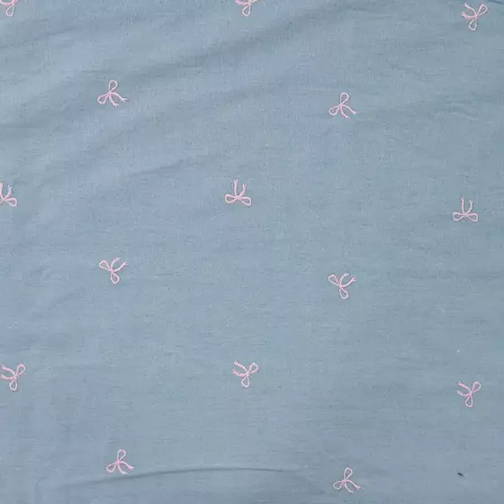 Blusenstoff Denim Schleifchen