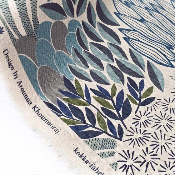 Bookhou Canvas Bloom in blautönen zum taschen nähen bei Spreefee