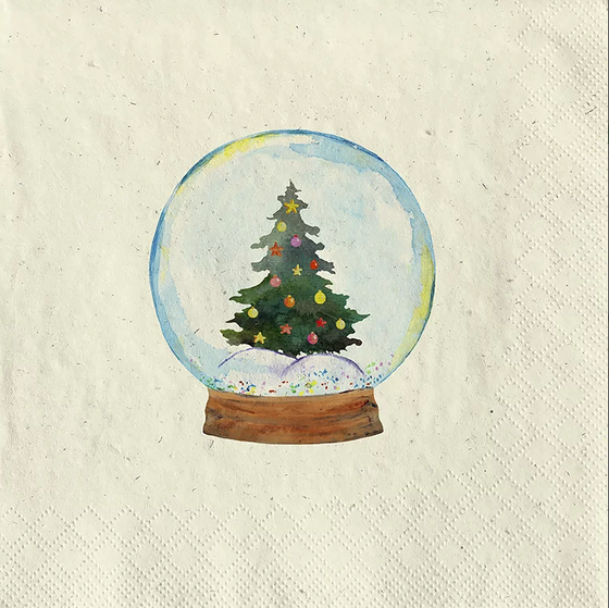Serviette | Papier-/ Lunchserviette Magic snow globe