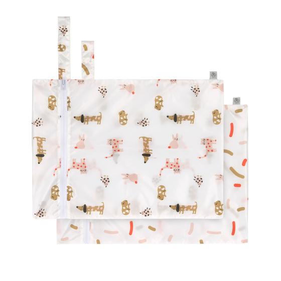 2er-Pack Wetbags "Little Mateys", Nasstasche, BPA-frei, waschbar, spicy orange