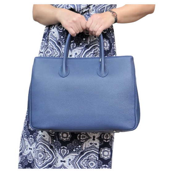 Maxima Handtasche groß blue chiaro mittelblau
