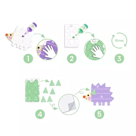 Djeco  Malset 18+ Fingerfarbe Kleine Formen