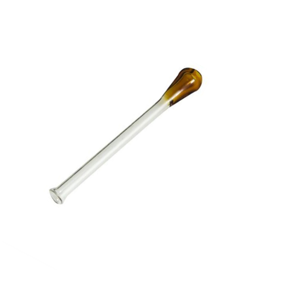 Ziehröhrchen, Glas, Knubbel, Amber
