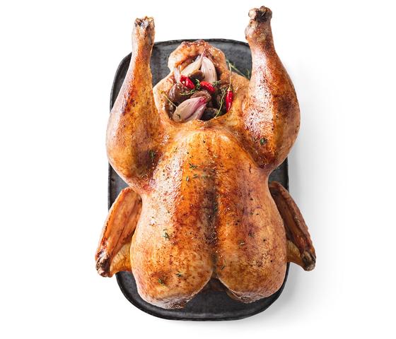  Freilandjungpute mit Hals und Innereien