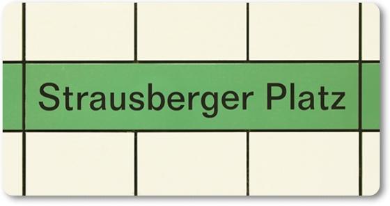 U-Bahnhof Strausberger Platz U-Bahn Souvenir Magnet Kühlschrankmagnet Berlin von tom bäcker - U5 - Friedrichshain - Karl-Marx-Allee