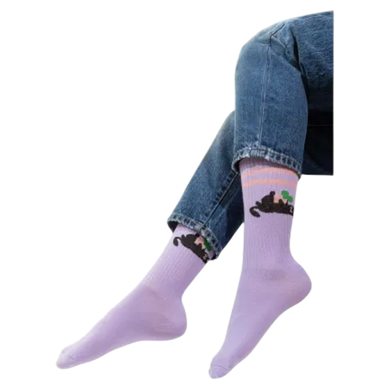 Socken Sport Organic Katze von Kabak
