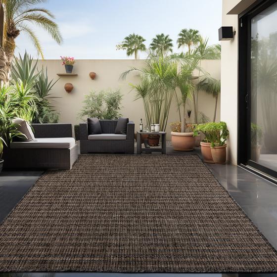 In & Outdoor Teppich Zagora schwarz/siyah