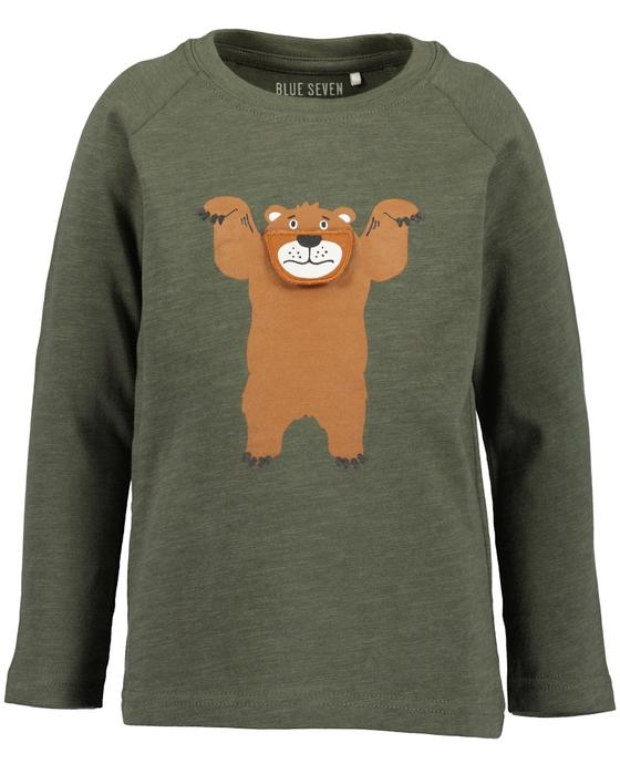 Langarmshirt "Bär", Biobaumwolle, GOTS-zertifiziert, schilf