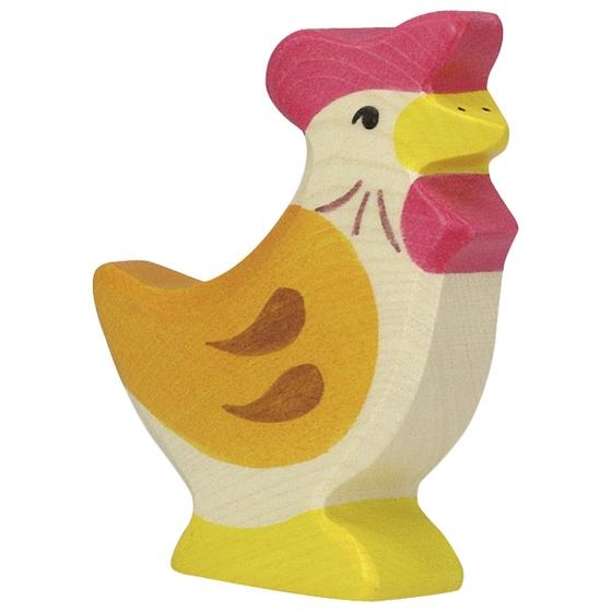 Holztiger Holztier Huhn stehend