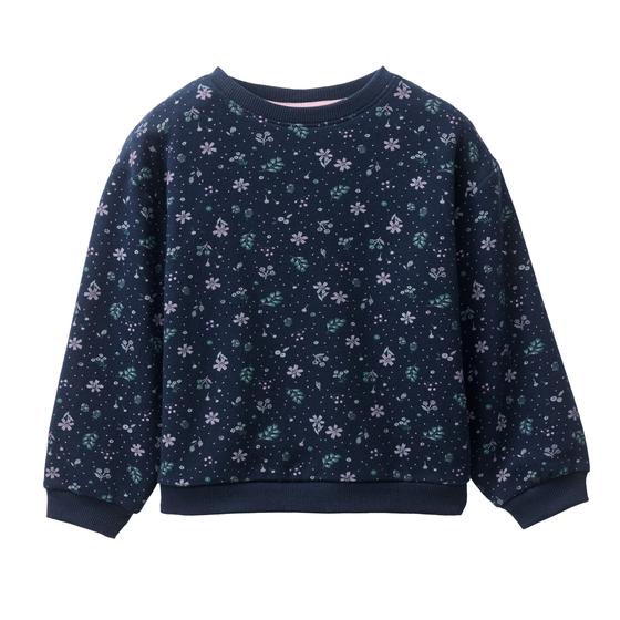 People wear Organic Sweat Pullover Herbstbeeren Dunkelblau