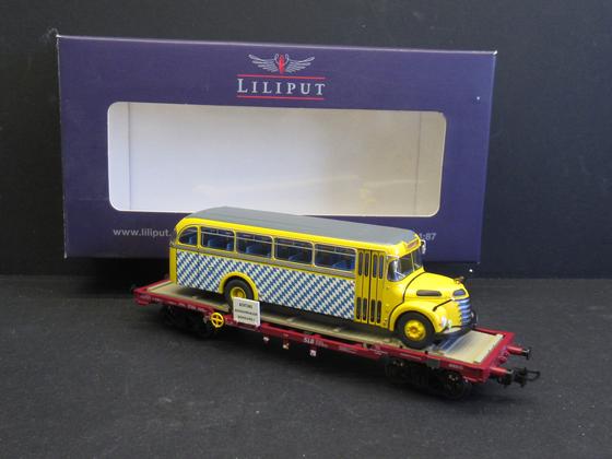 Liliput L 235782 Transportwagen der ÖBB mit Bahnbus Gräf & Stift Spur H0 OVP