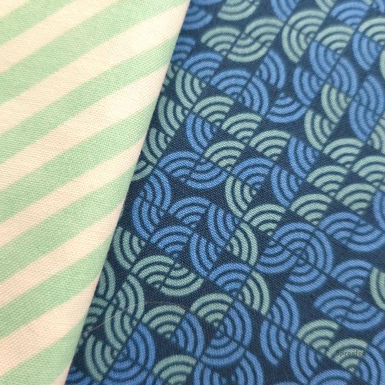 Bias Stripes in Seafoam Mint Stoff Moda