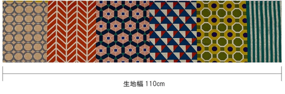 echino Repe Cotton Linen Canvas von KOKKA mit grafischen Mustern über die gesamte Stoffbreite