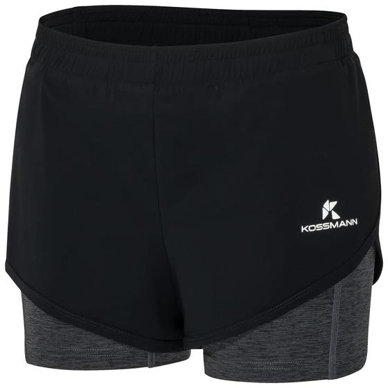 Kurze 2in1 Laufhose für Damen. Mit 4 Taschen.