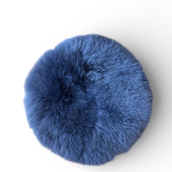 Sitzauflage Lammfell indigo dunkelblau